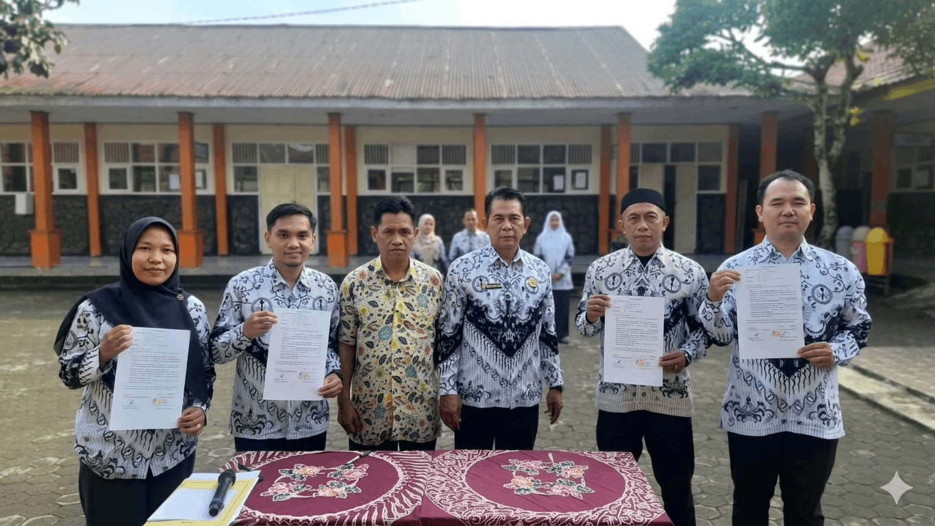 Penanda Tanganan Pakta Integritas Anti Pungli Di Lingkungan SMKN 3 Rejang Lebong 