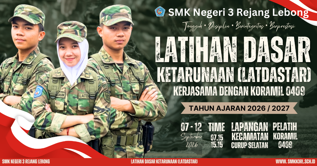 Gandeng Koramil 409-05 Curup, SMKN 3 Rejang Lebong Gelar Latdastar Untuk Bentuk Karakter Disiplin Peserta Didik Tahun Ajaran 2026/2027